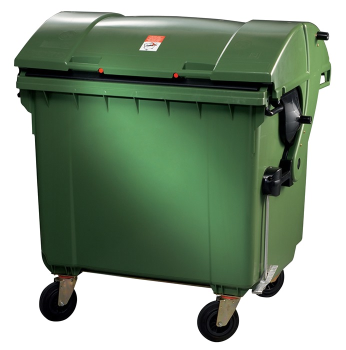 Müllgroßbehälter 1,1 m³ HDPE grün fahrbar,n.DIN EN 840-3 SULO