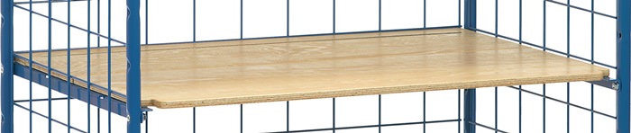 Einlegeboden B.800mm Holzwerkstoffplatte Auflagewinkel f.Transportwagen FETRA