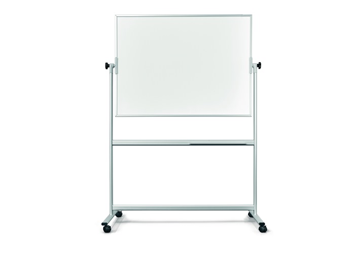Whiteboard B1200xH900mm emailliert fahr-und drehb.magnethaft. m.Aluminiumrahmen