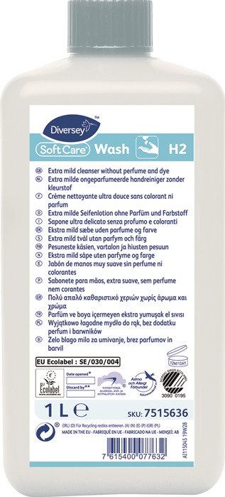 Handwaschlotion Soft Care Wash H2 1l Flasche DIVERSEY