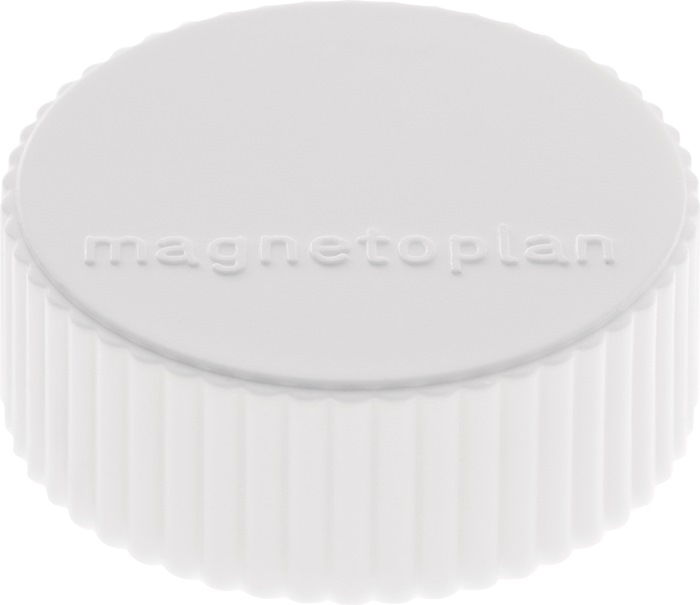 Magnet Super D.34mm weiß MAGNETOPLAN - Inhalt 10 Stück