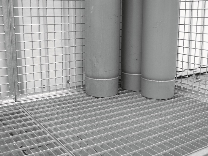 Gitterrostboden f.Gasfl.-Container B 3100xT 1500mm Material verz.BAUER