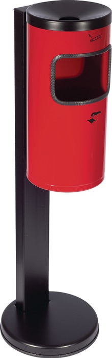 Standascher D180xH825mm rot/schwarz kippbar Stahlbl.TKG